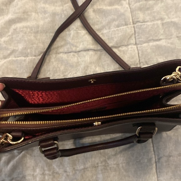 Plum Kate Spade Cross Body with handles - like new - Picture 4 of 6